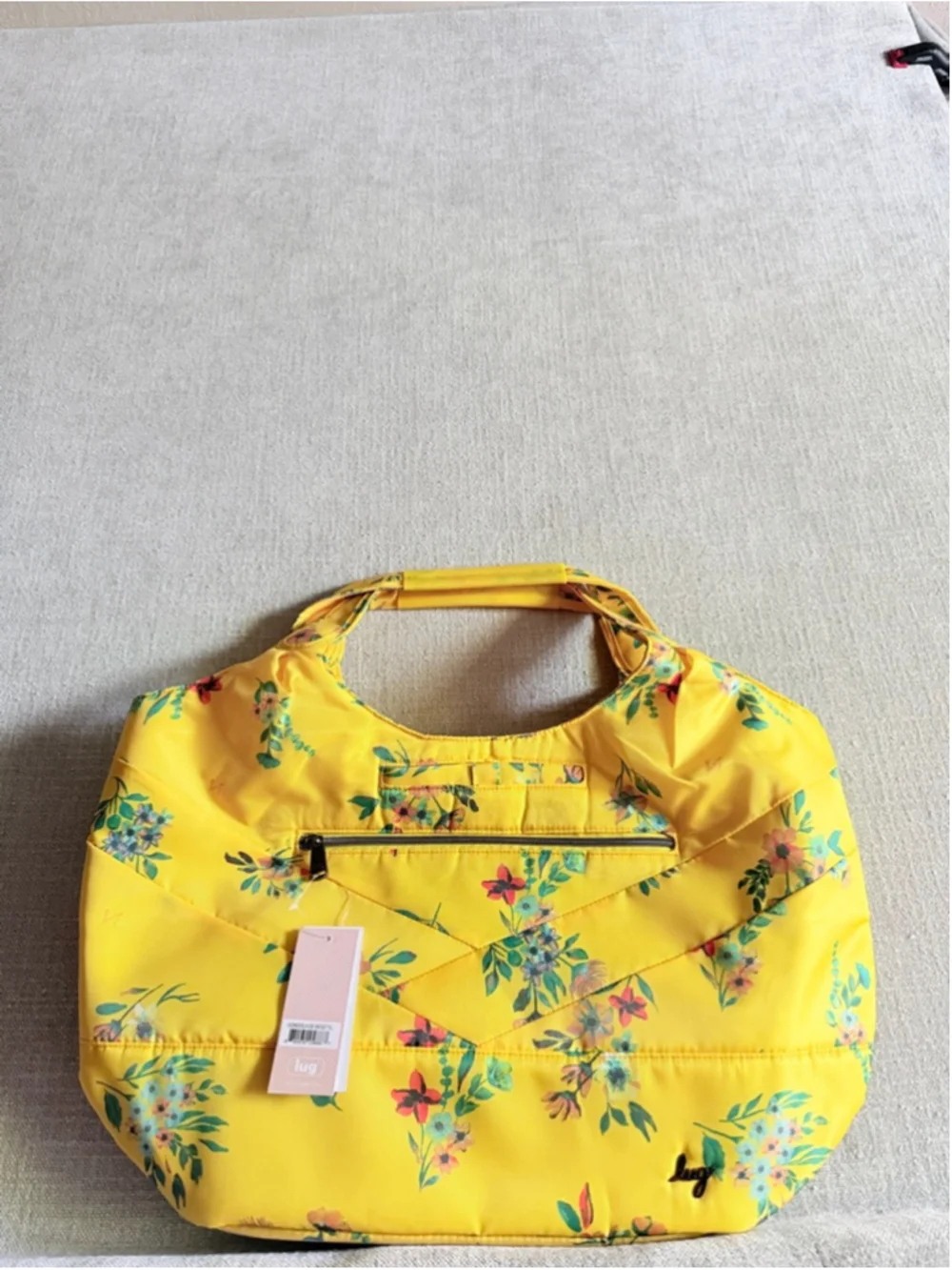 Lug Gondola SE Tote Bag in Bouquet Yellow floral new with tags